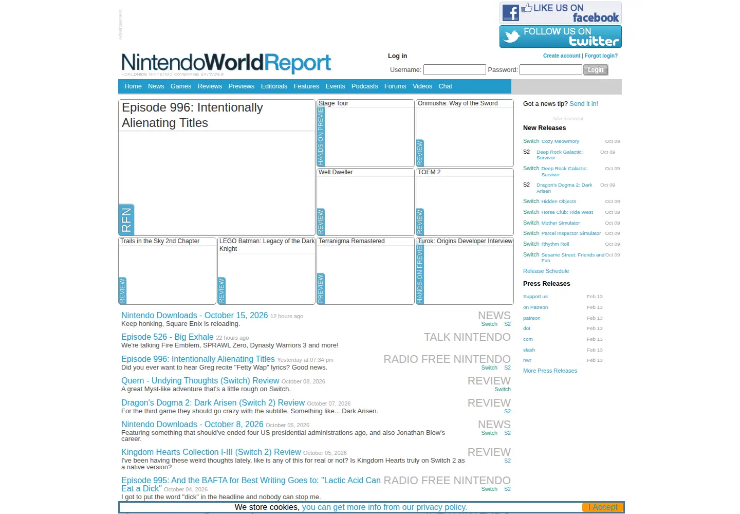 Screenshot of nintendoworldreport.com