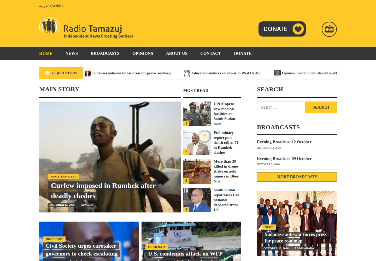 Screenshot of radiotamazuj.org