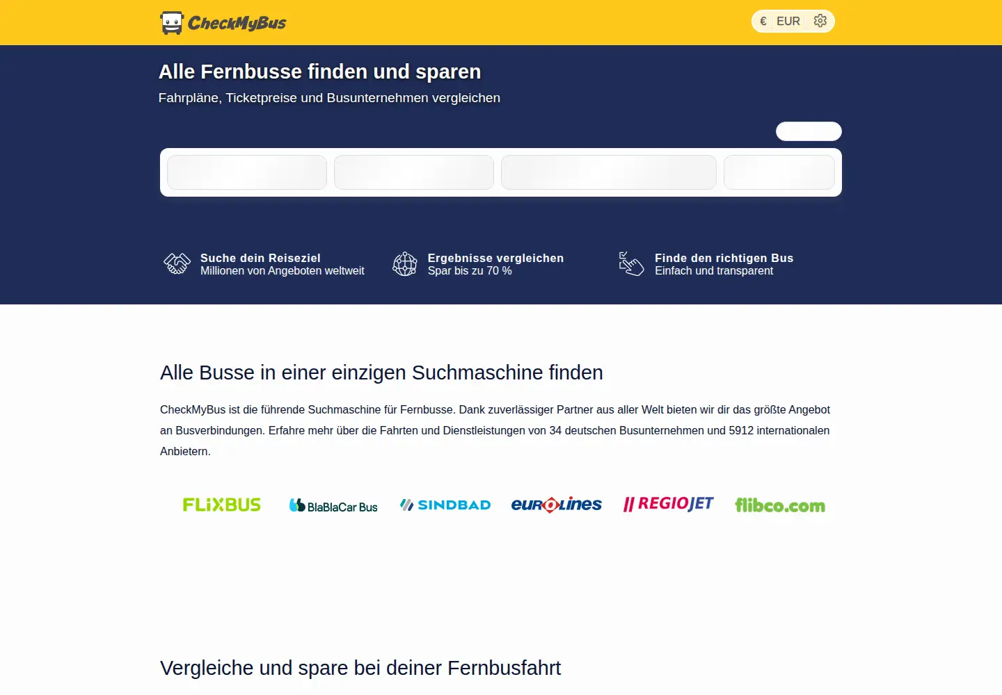 Screenshot of checkmybus.de