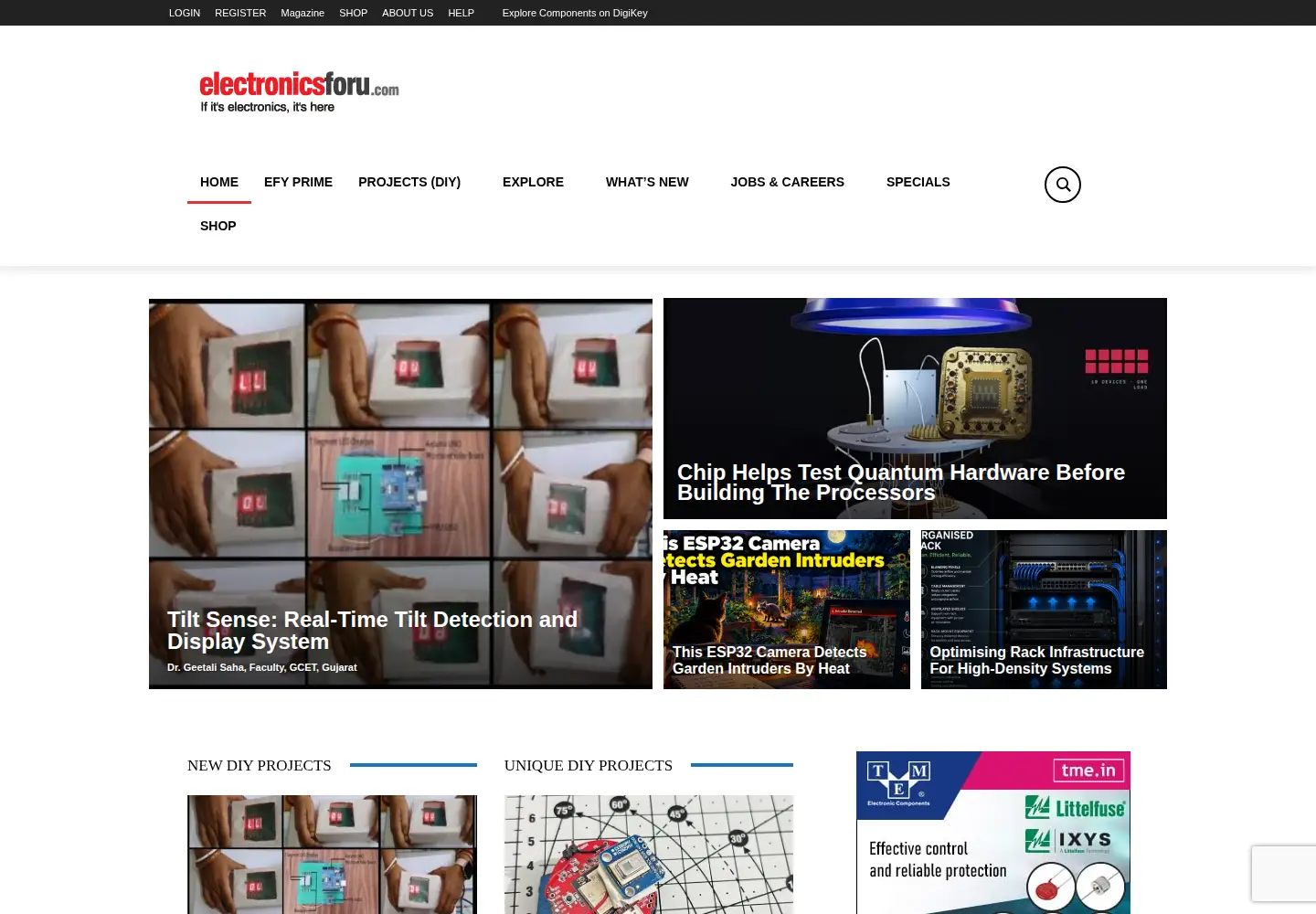Screenshot of electronicsforu.com