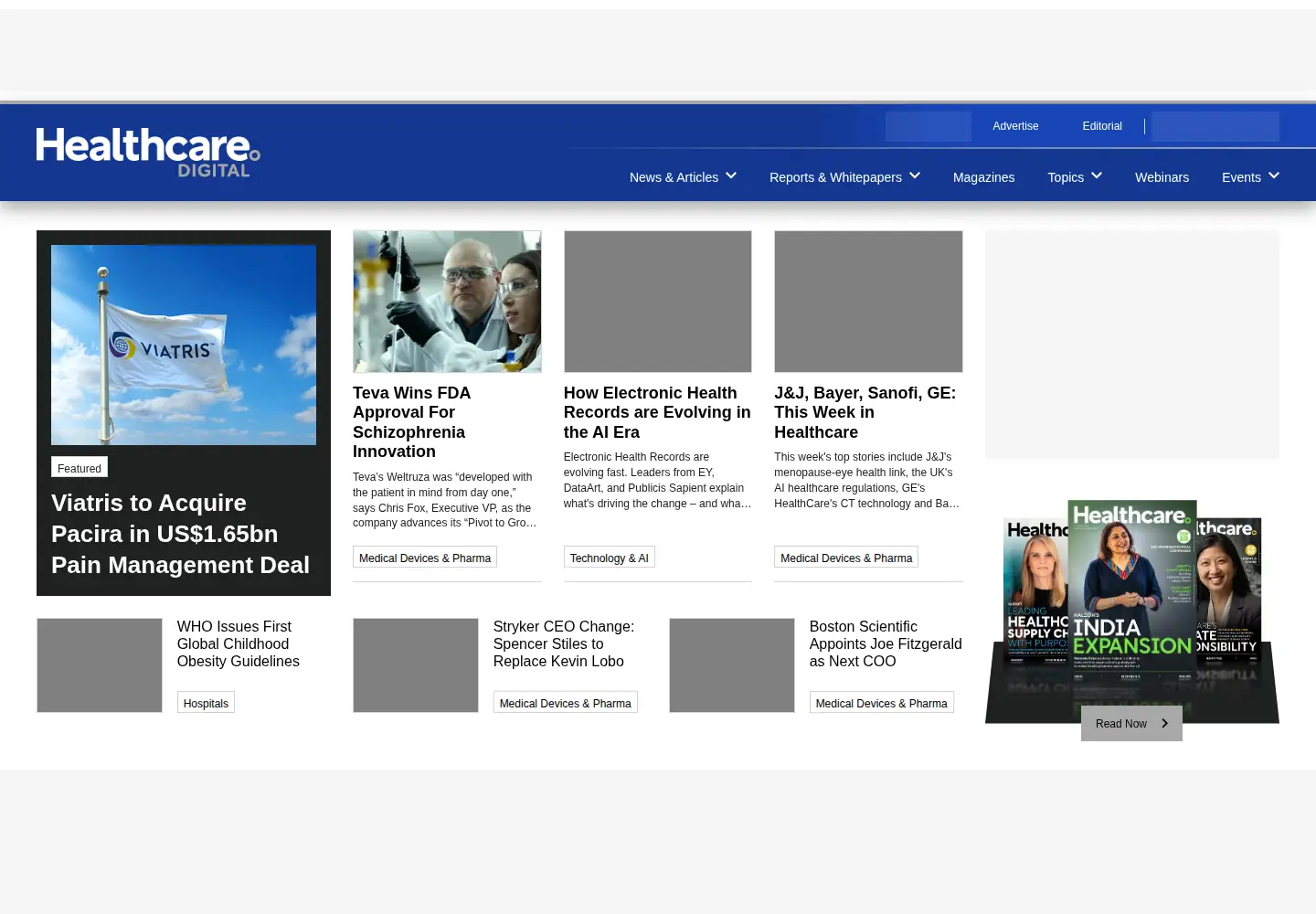 Screenshot of healthcareglobal.com