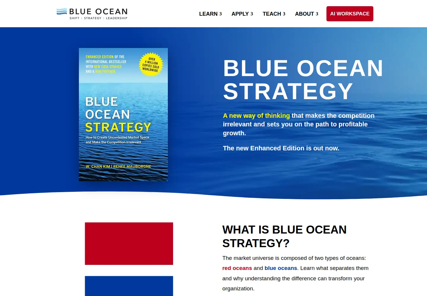 Screenshot of blueoceanstrategy.com