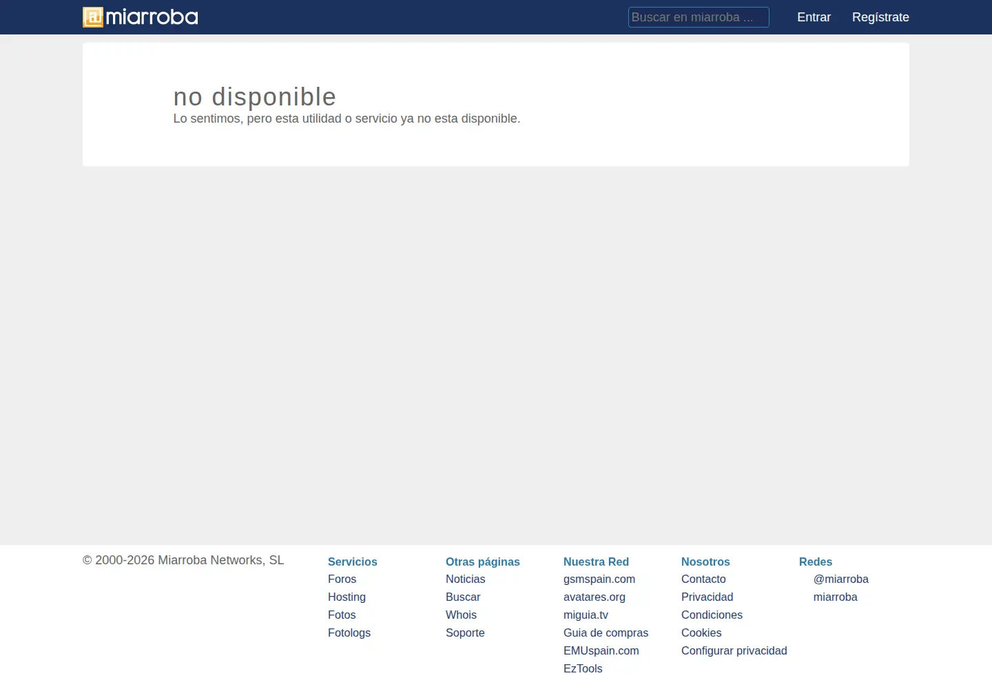 Captured homepage of blogcindario.com in the current scan