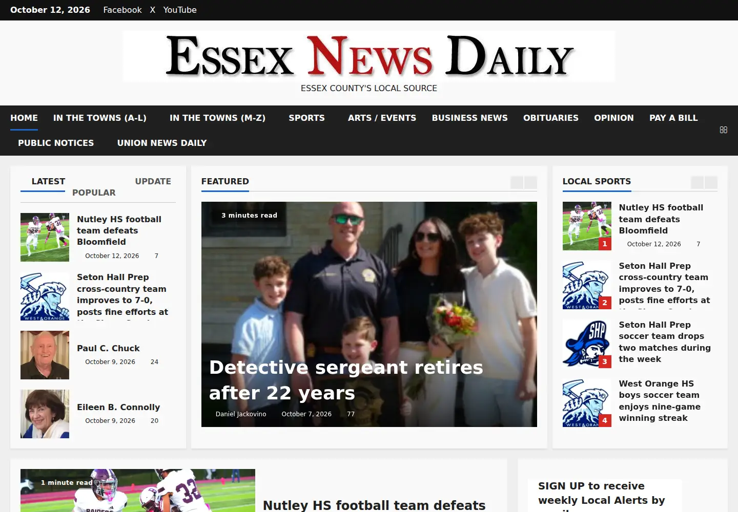 Screenshot of essexnewsdaily.com