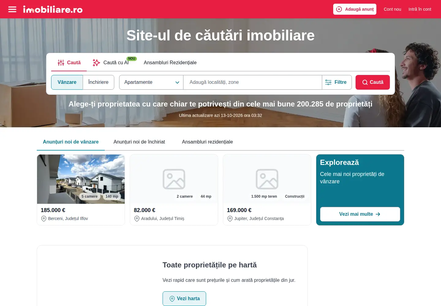 Screenshot of imobiliare.ro