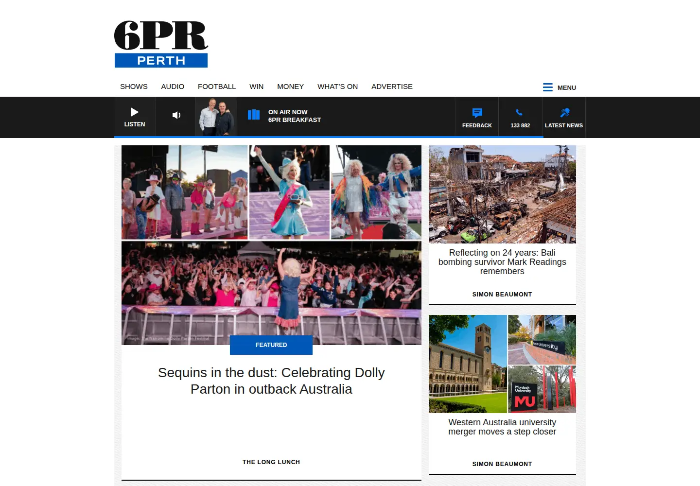Screenshot of 6pr.com.au