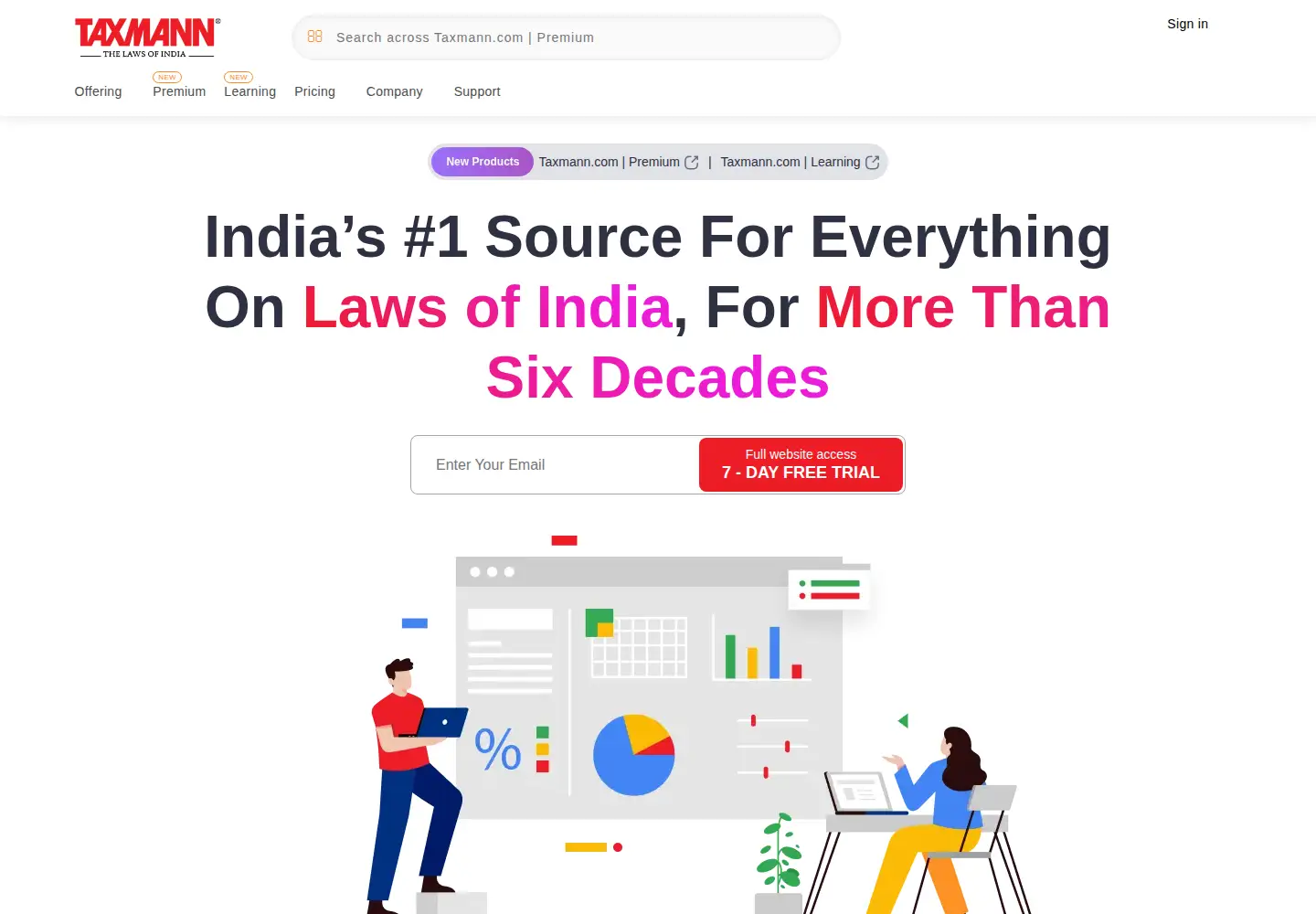 Screenshot of taxmann.com