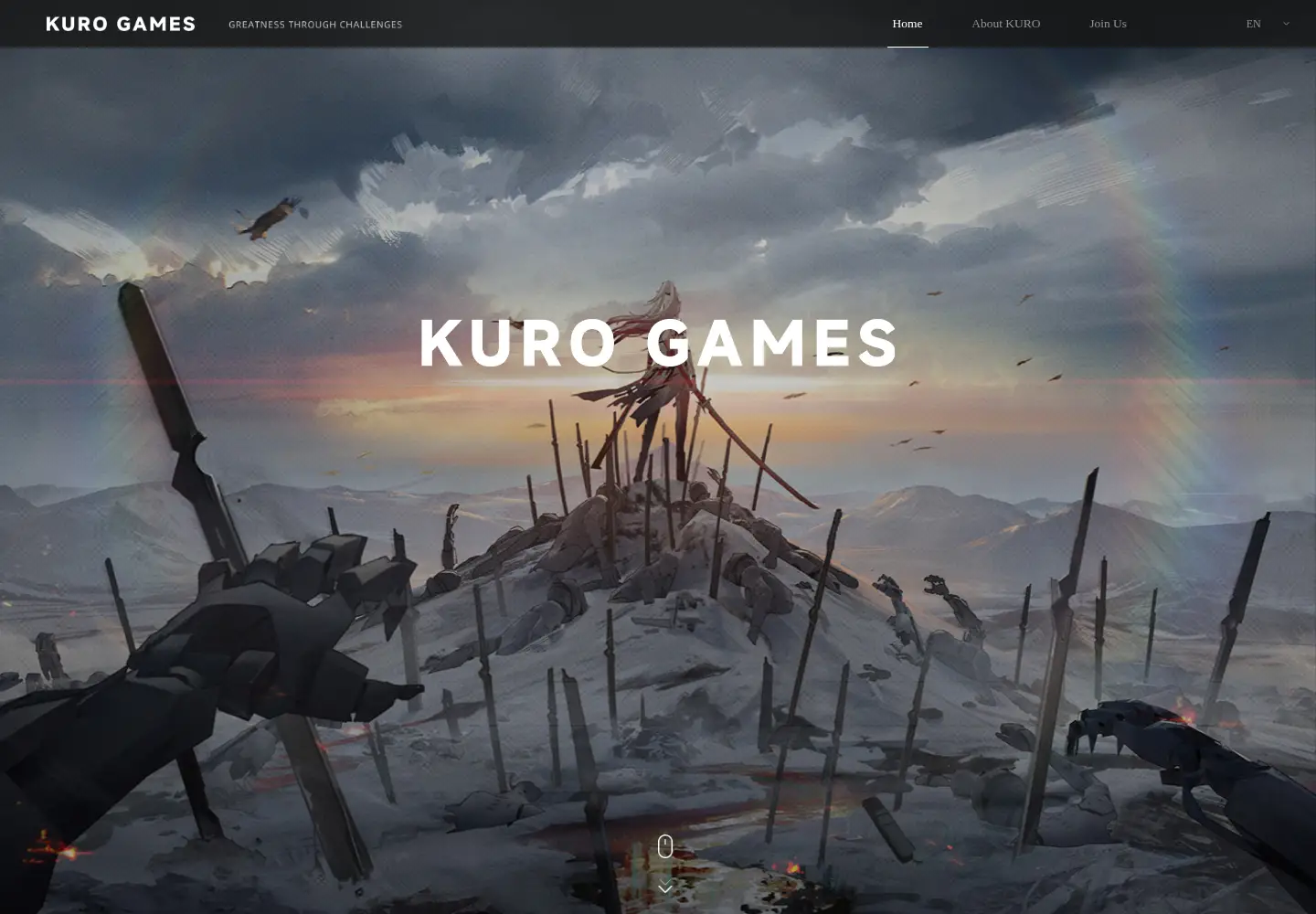 Captured homepage of kurogame.com in the current scan