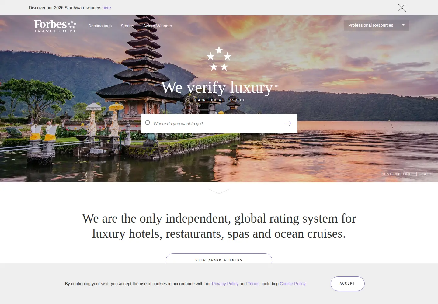 Screenshot of forbestravelguide.com