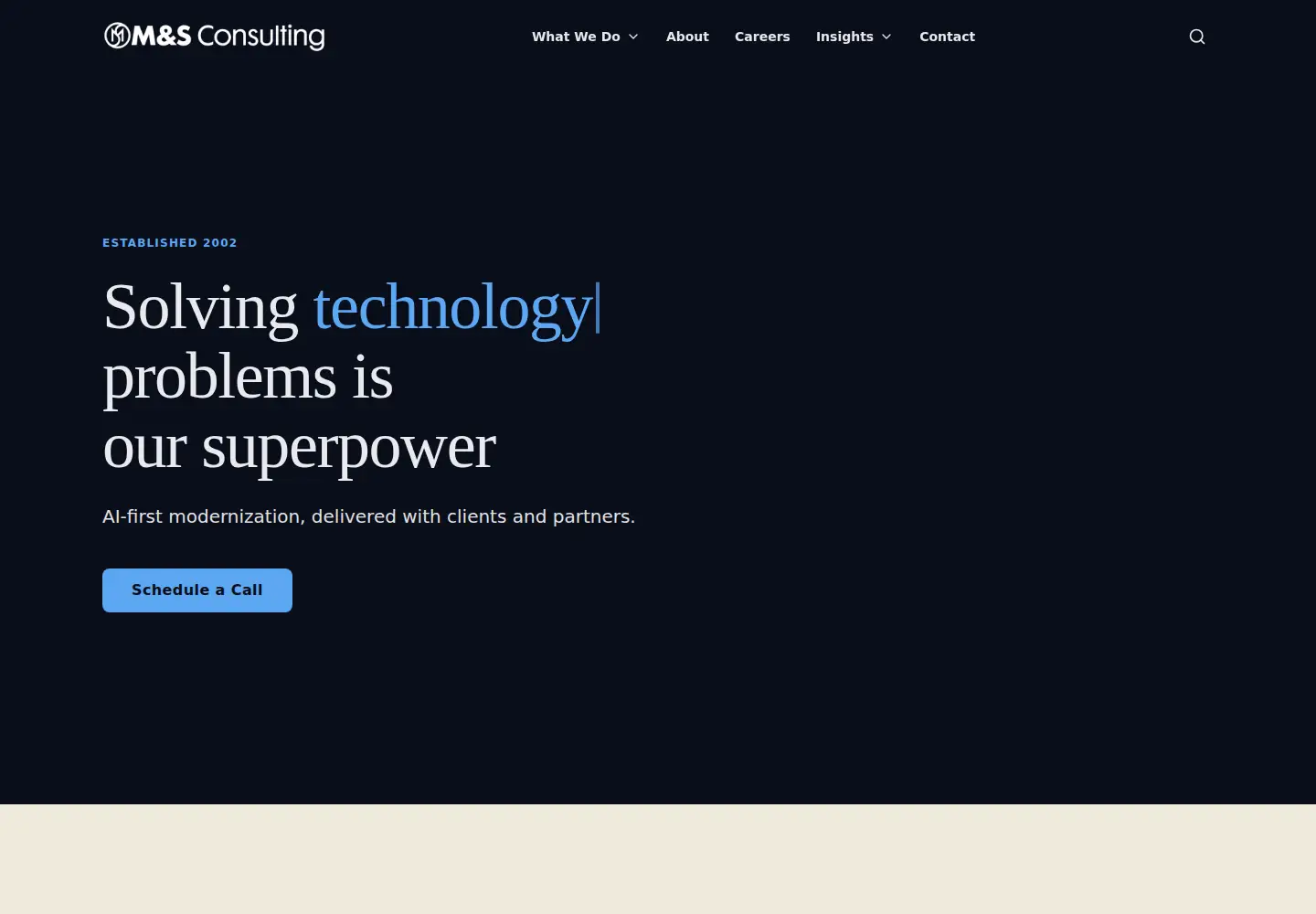 Screenshot of mandsconsulting.com