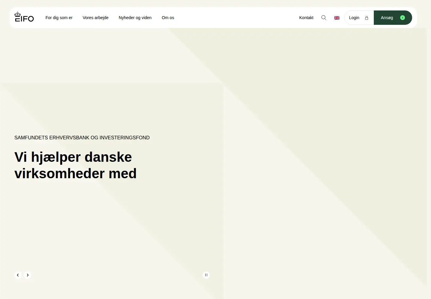 Screenshot of eifo.dk