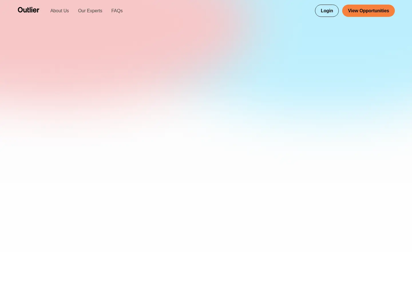Captured homepage of outlier.ai in the current scan