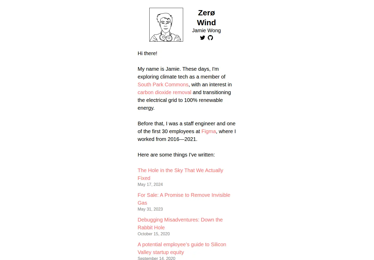 Captured homepage of jamie-wong.com in the current scan