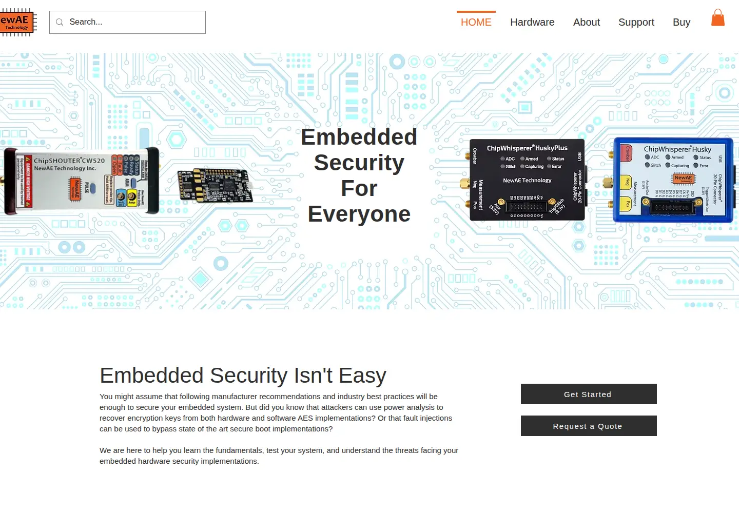 Screenshot of newae.com