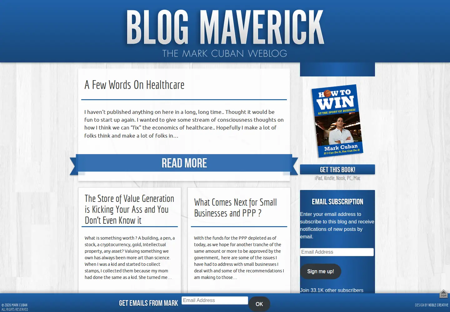 Screenshot of blogmaverick.com