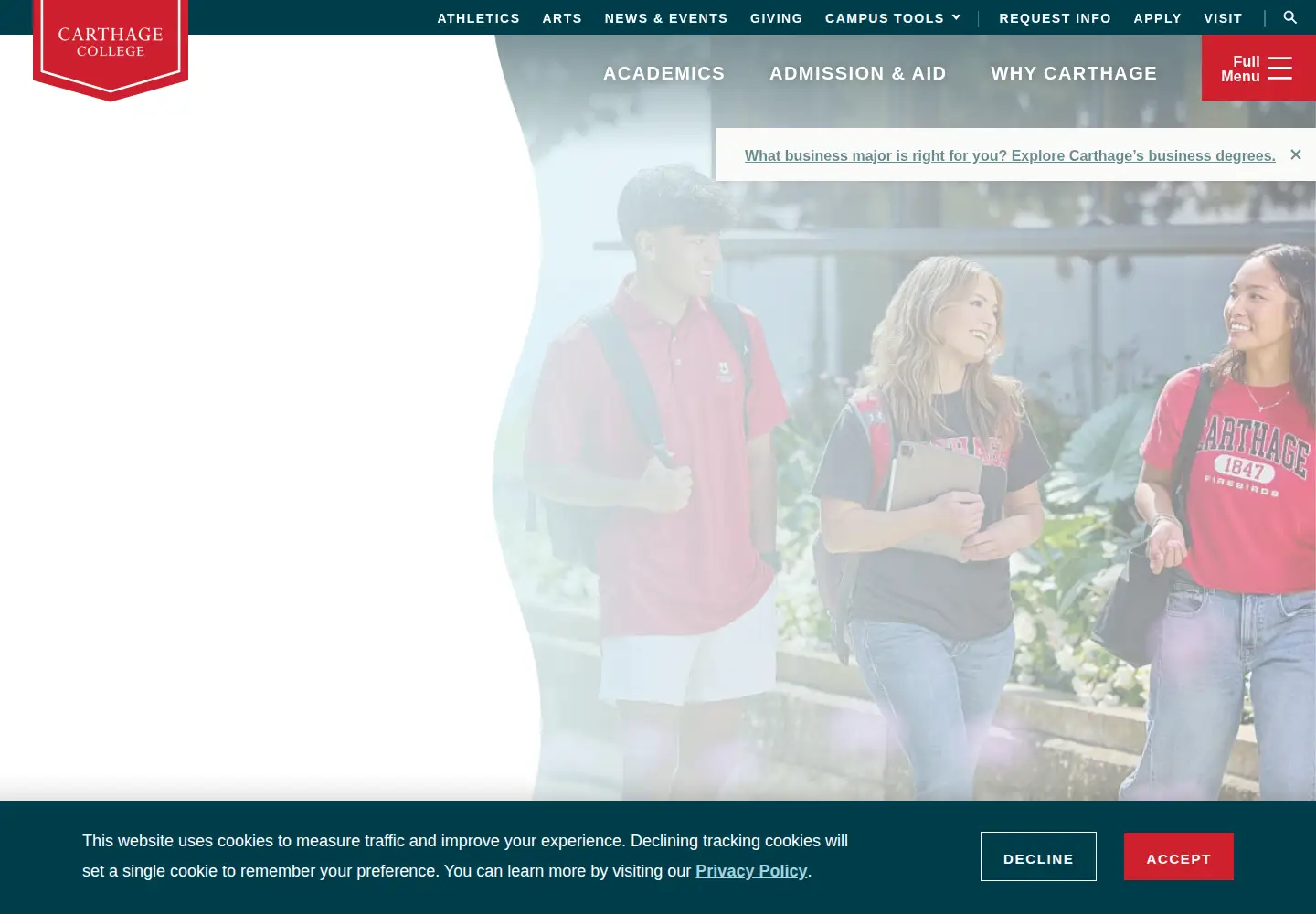 Screenshot of carthage.edu
