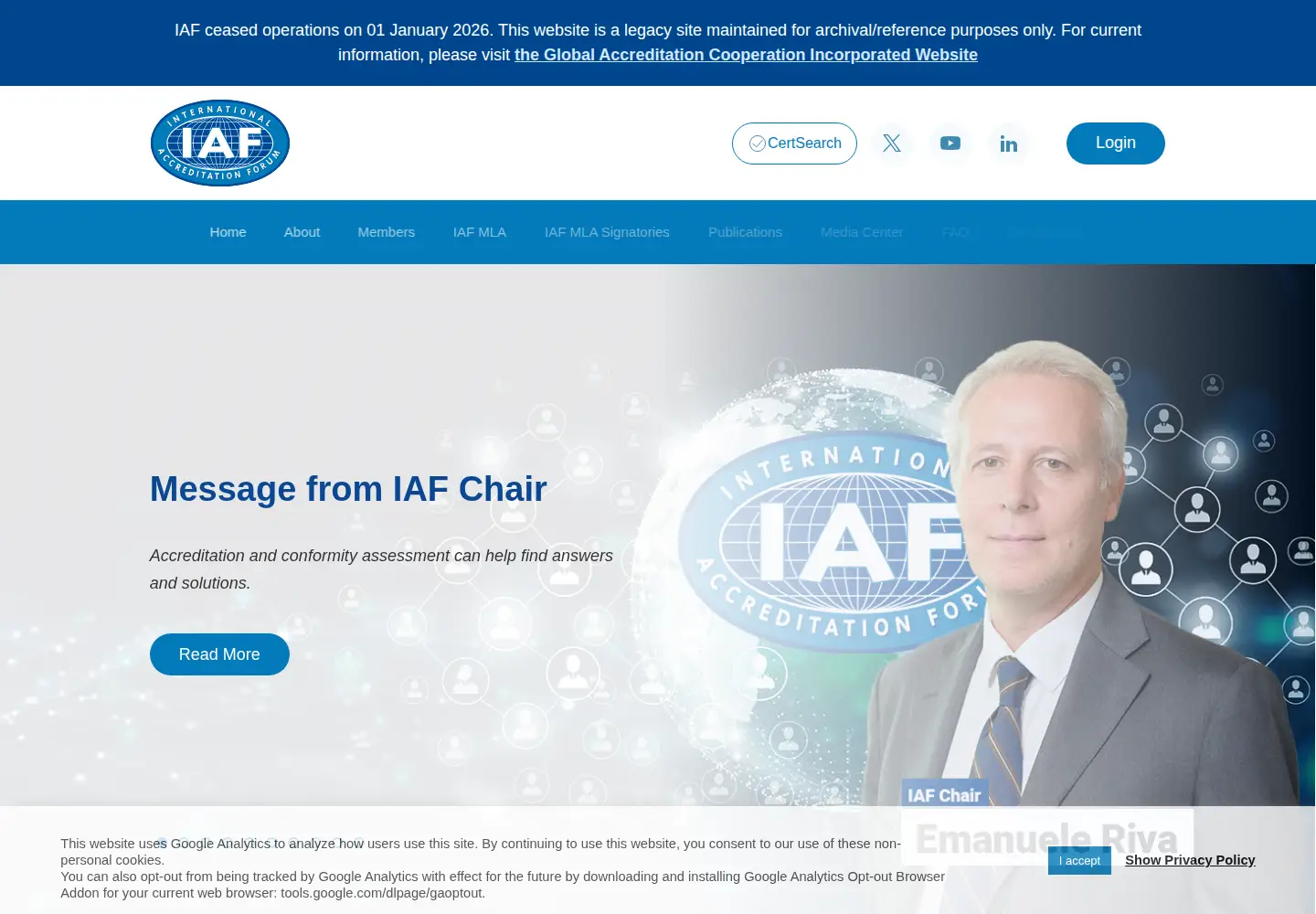 Screenshot of iaf.nu