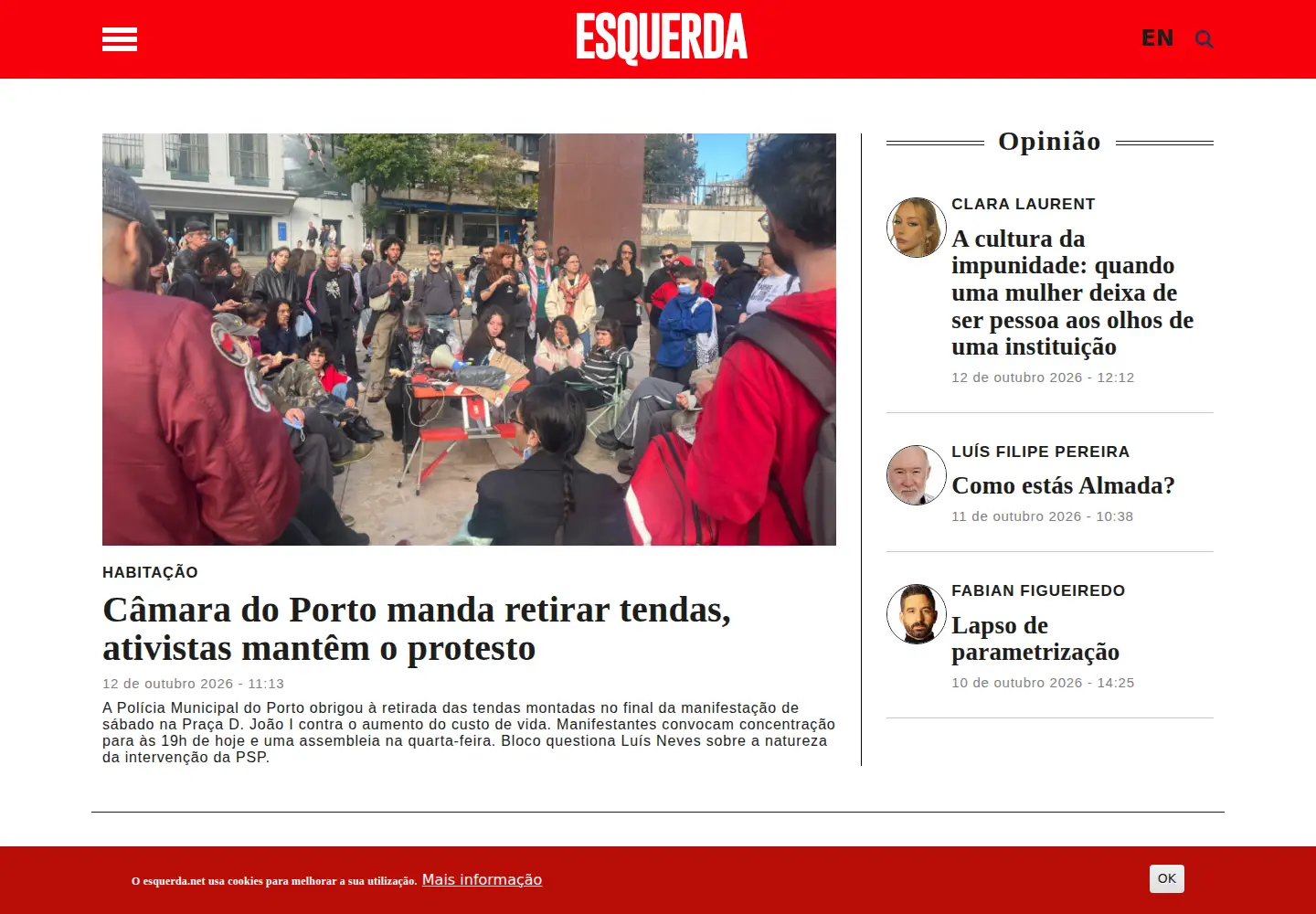 Screenshot of esquerda.net
