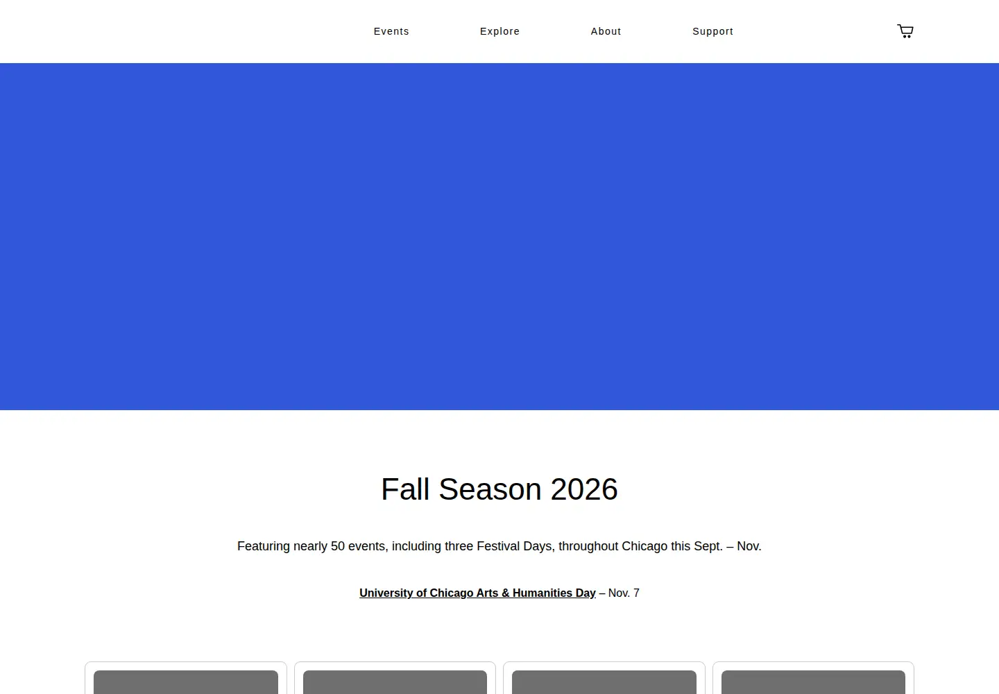 Screenshot of chicagohumanities.org