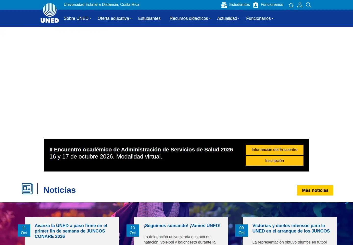 Screenshot of uned.ac.cr