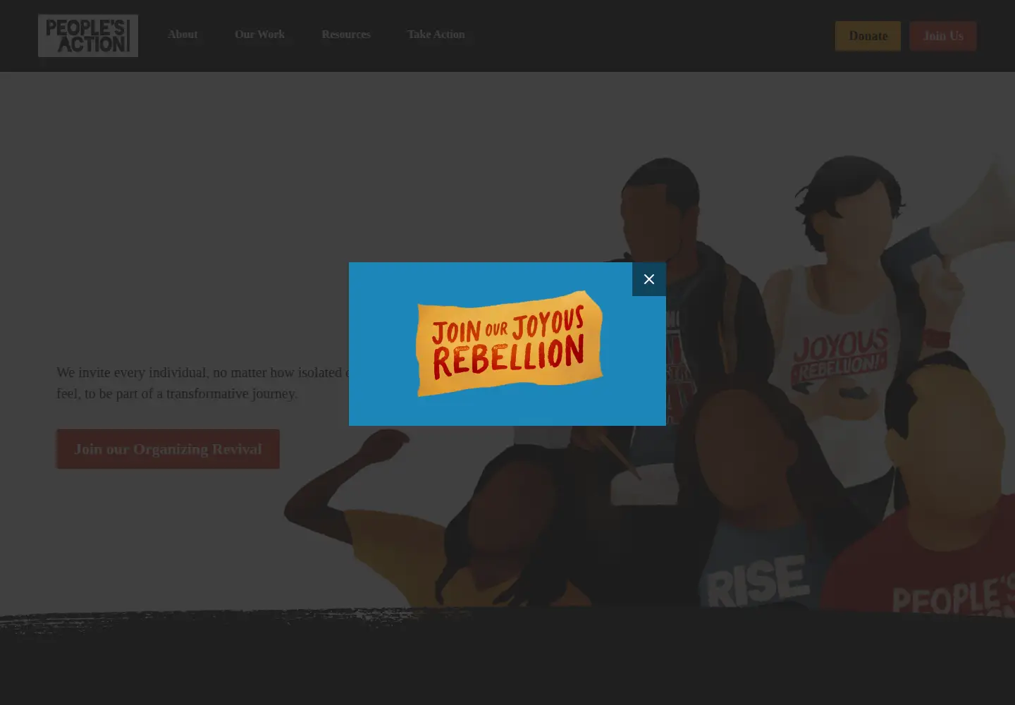 Screenshot of peoplesaction.org