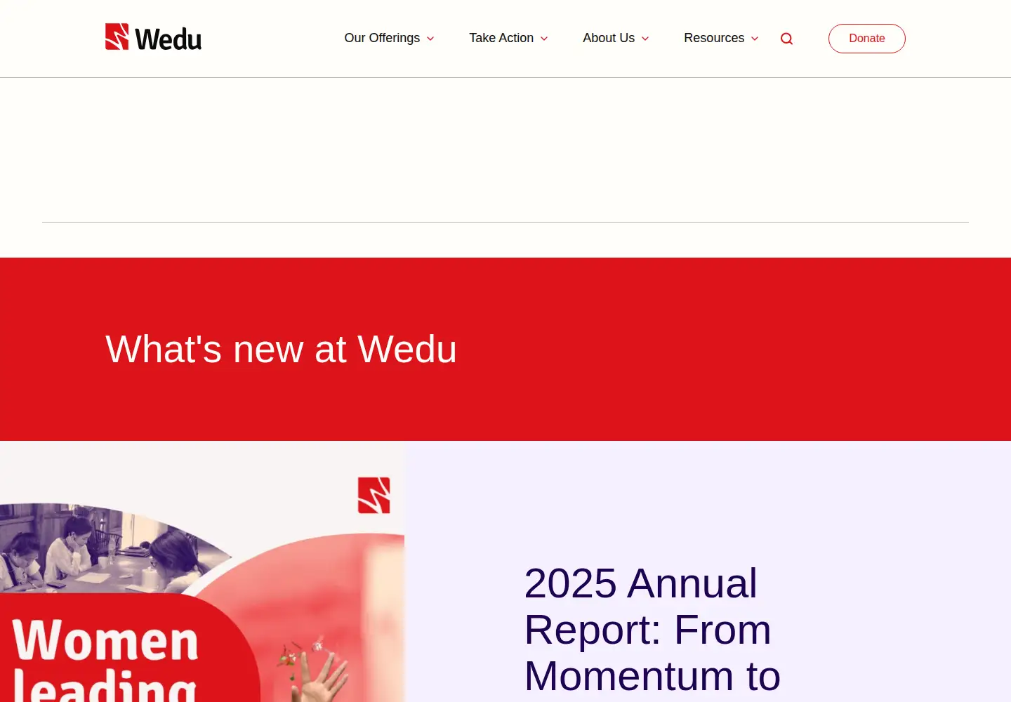 Screenshot of weduglobal.org