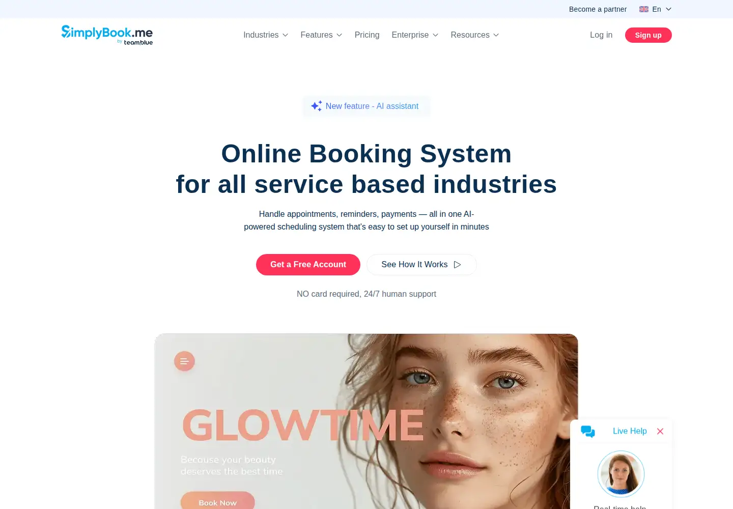 Screenshot of simplybook.asia