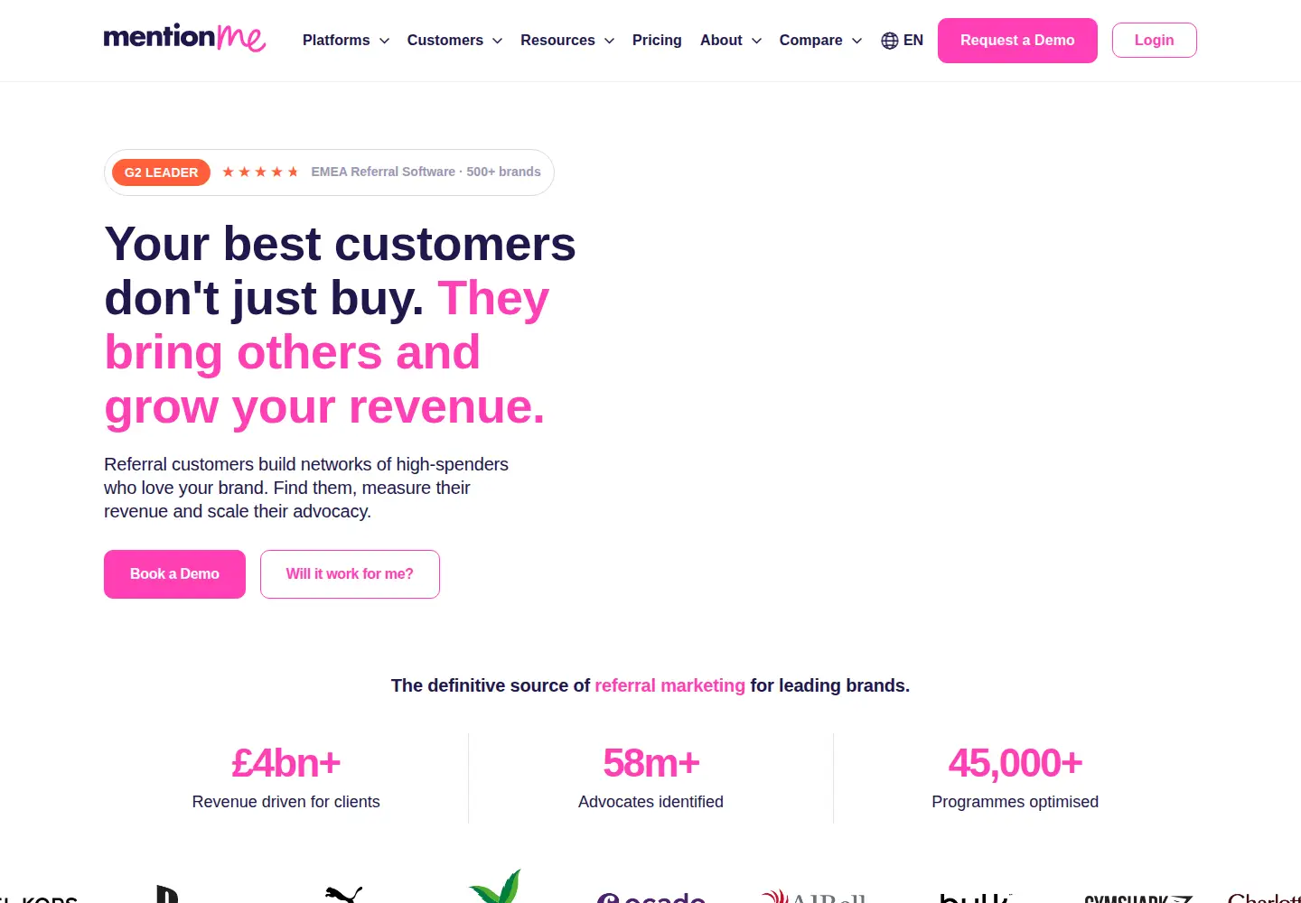 Screenshot of mention-me.com