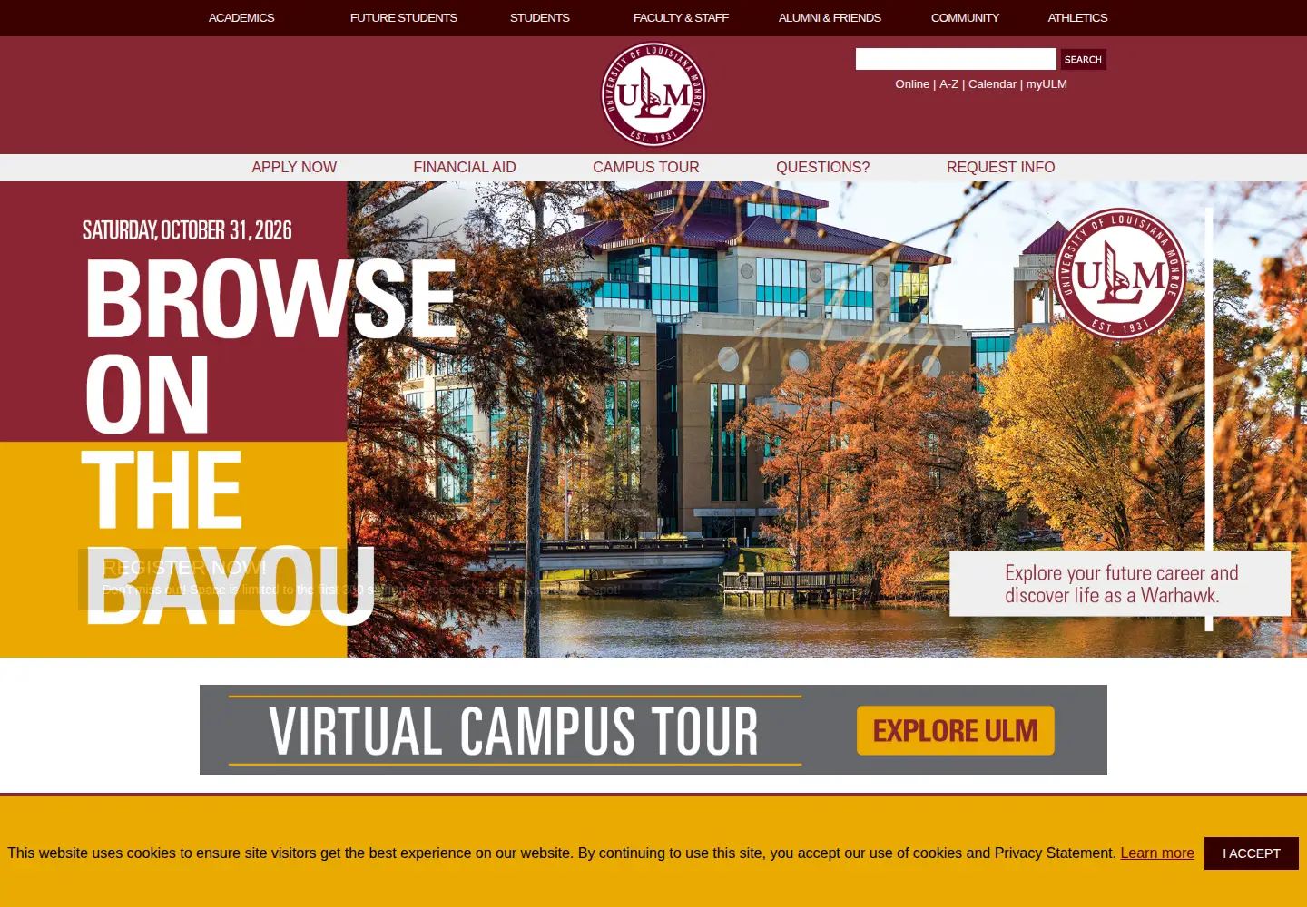 Screenshot of ulm.edu