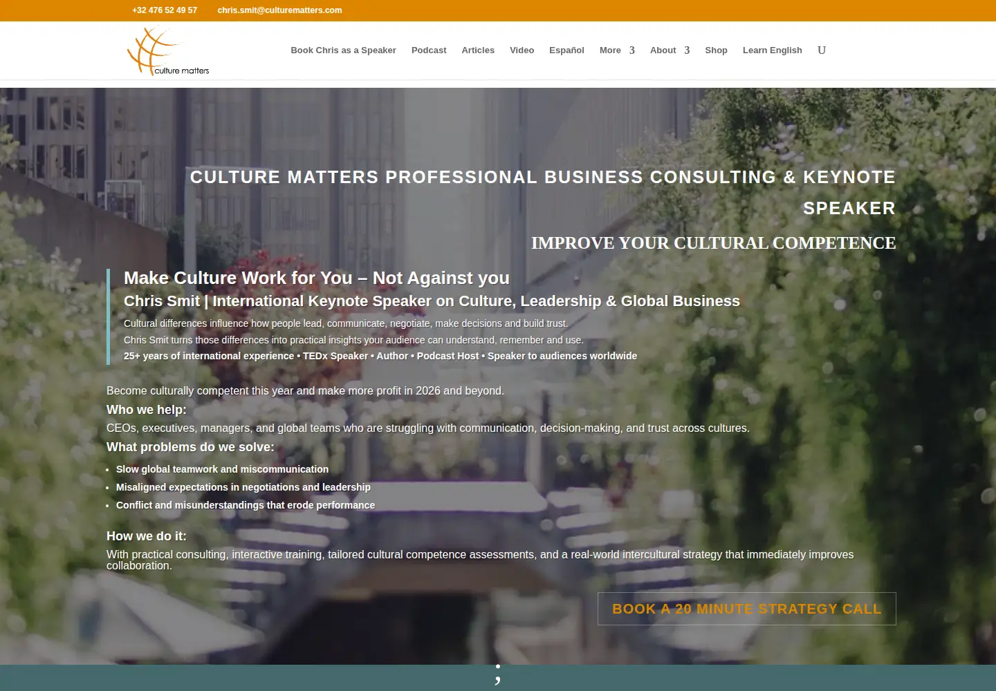 Screenshot of culturematters.com