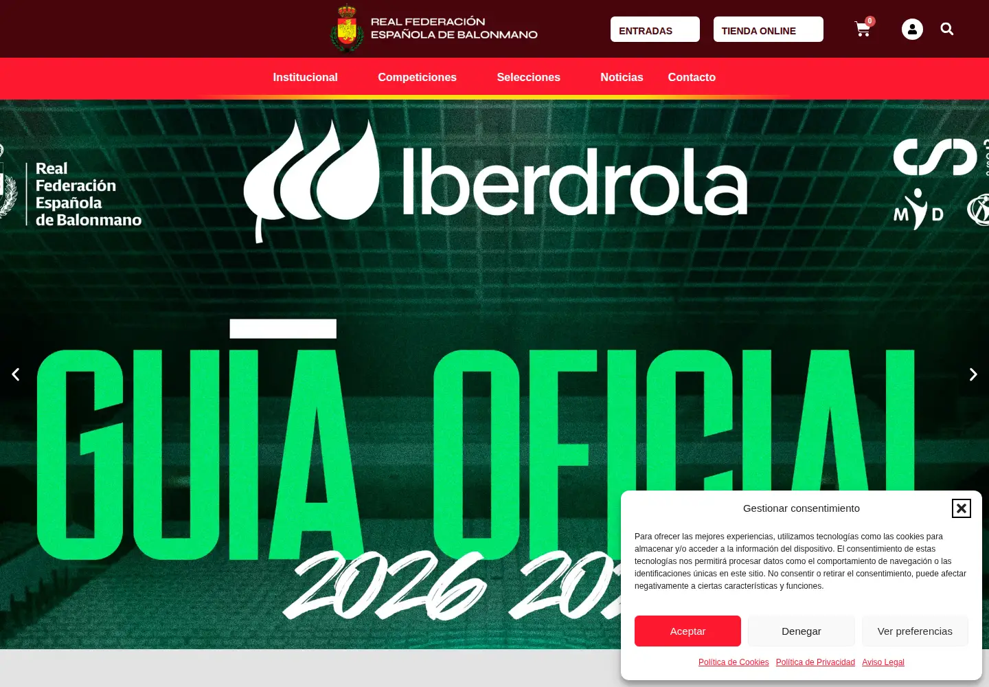 Captured homepage of rfebm.com in the current scan