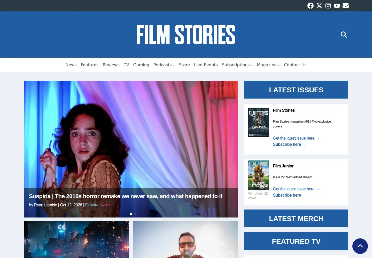 Screenshot of filmstories.co.uk