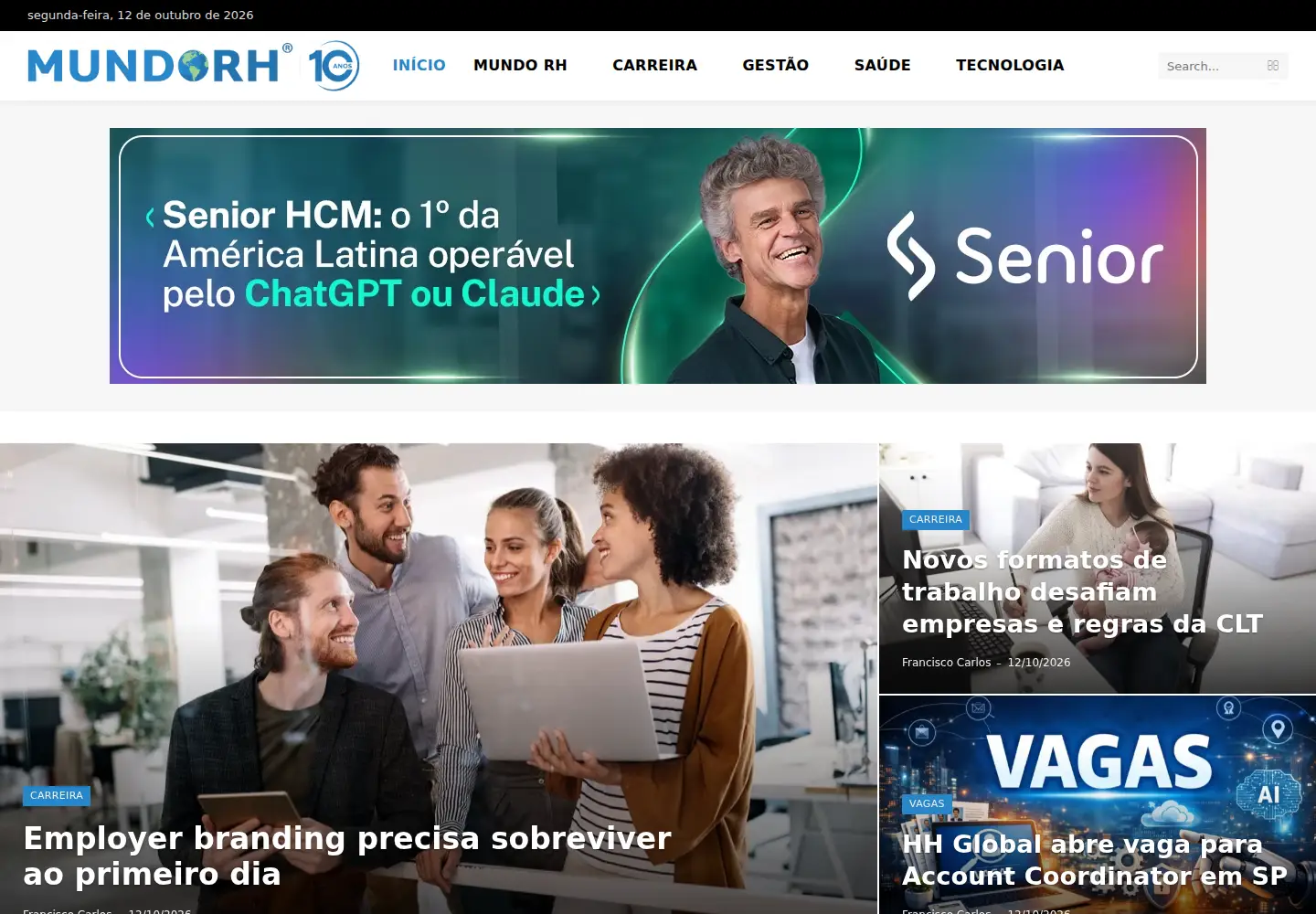 Screenshot of mundorh.com.br