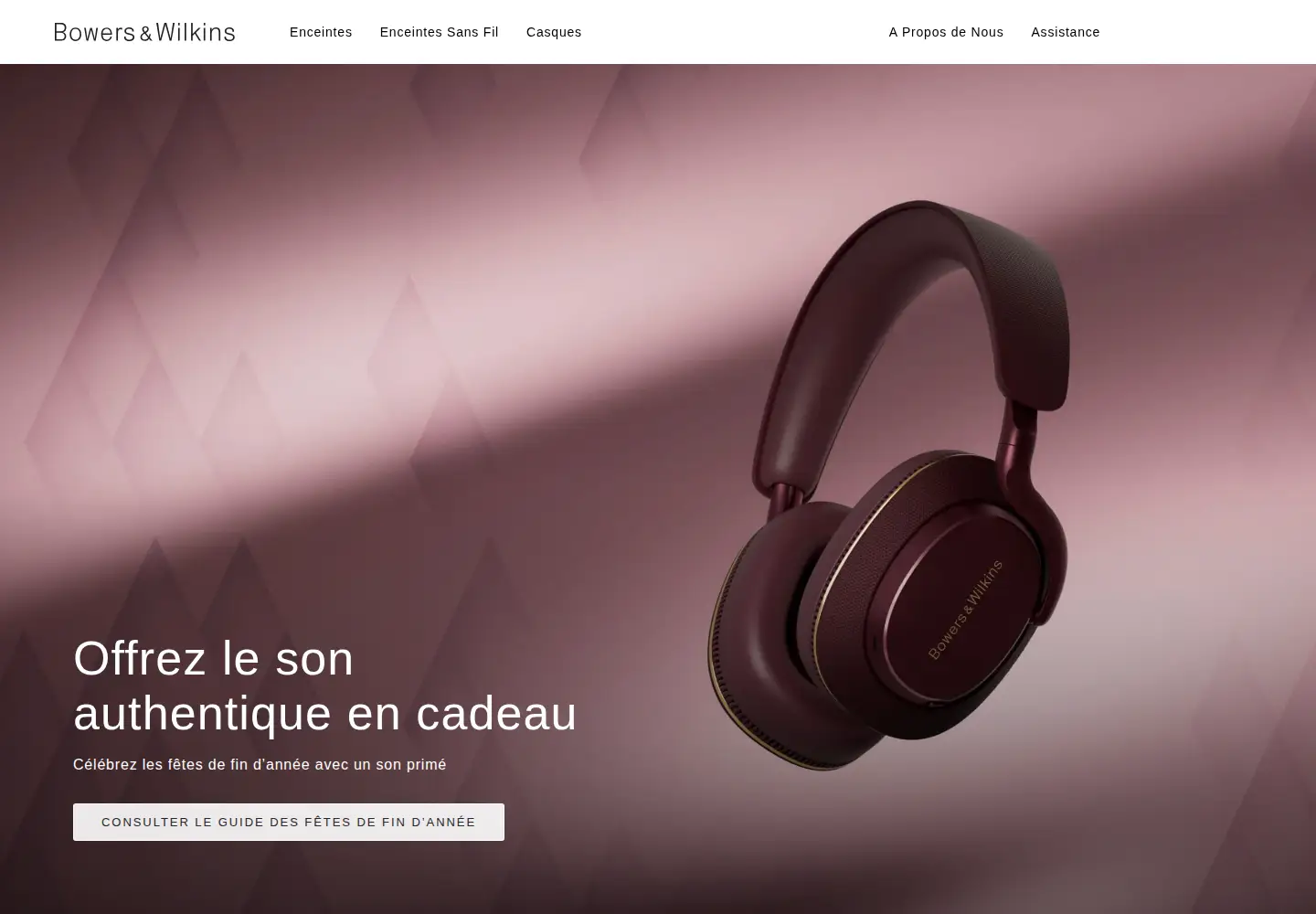 Screenshot of bowerswilkins.com