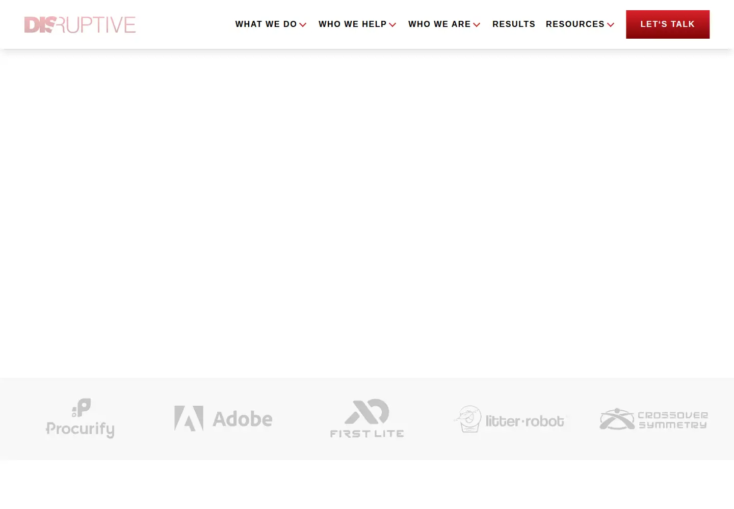 Screenshot of disruptiveadvertising.com