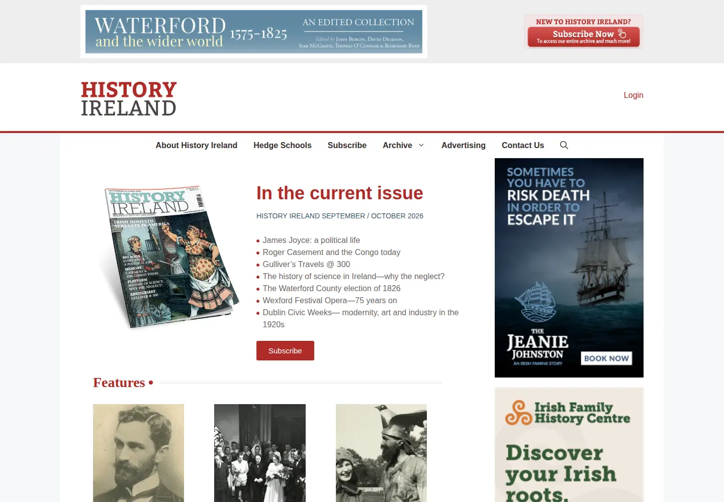 Screenshot of historyireland.com