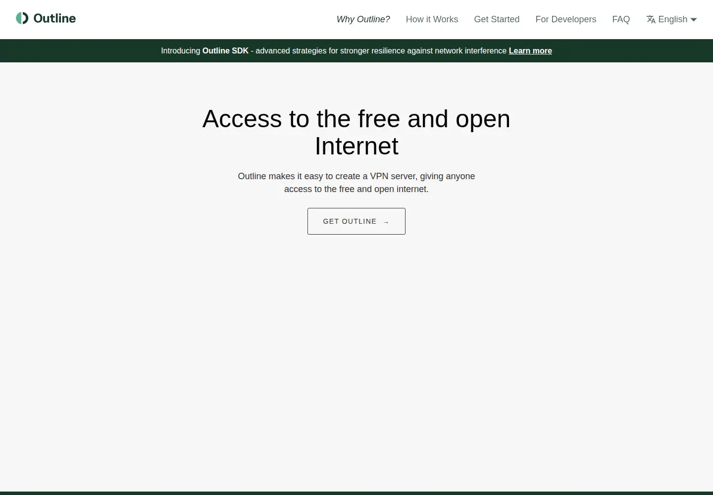 Screenshot of getoutline.org