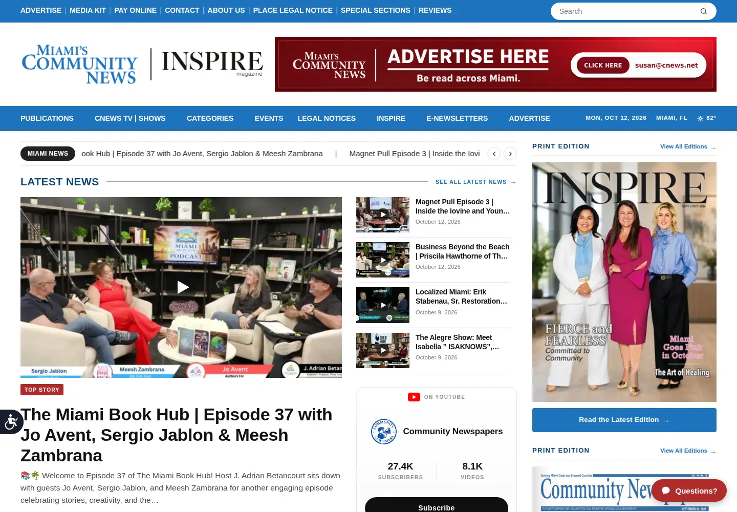 Screenshot of communitynewspapers.com