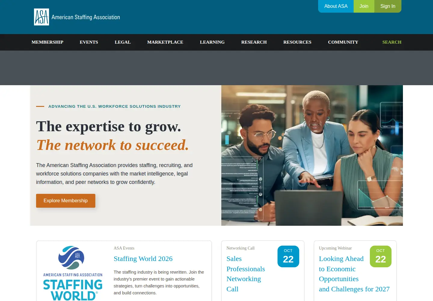 Screenshot of americanstaffing.net