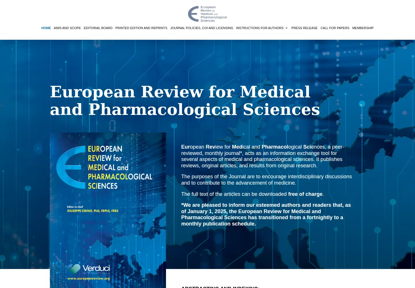 Screenshot of europeanreview.org