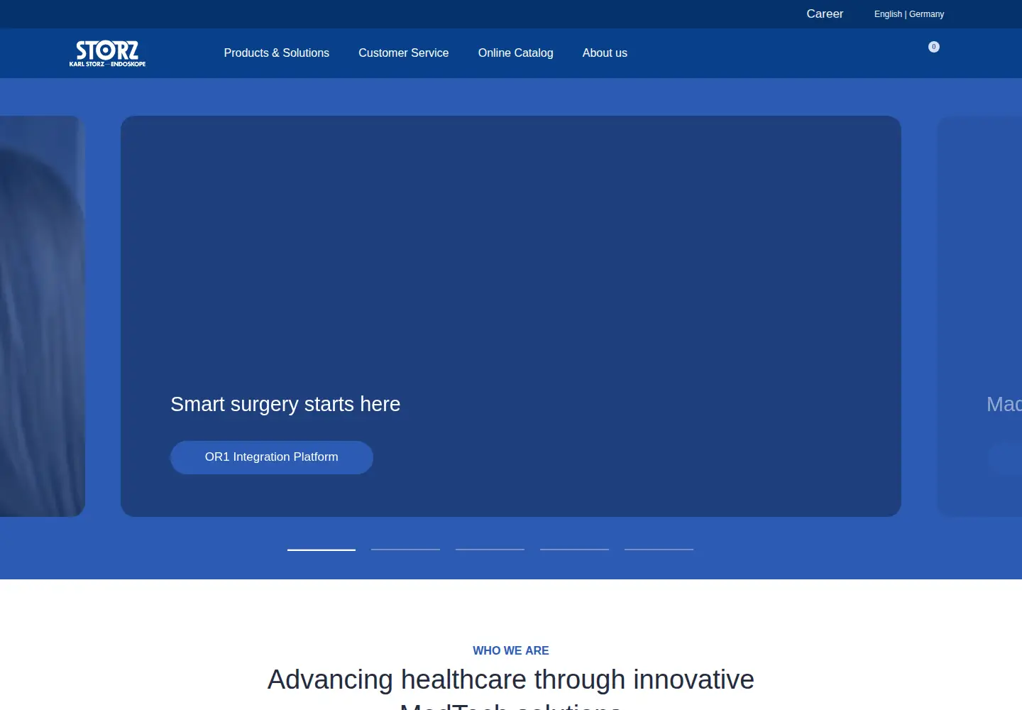 Screenshot of karlstorz.com