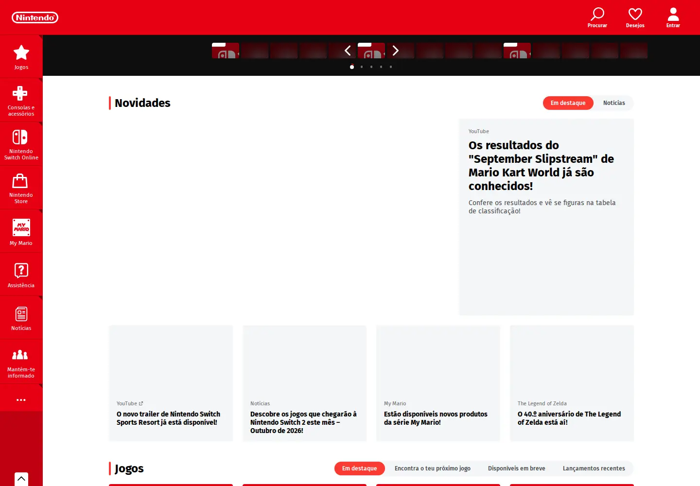 Screenshot of nintendo.pt