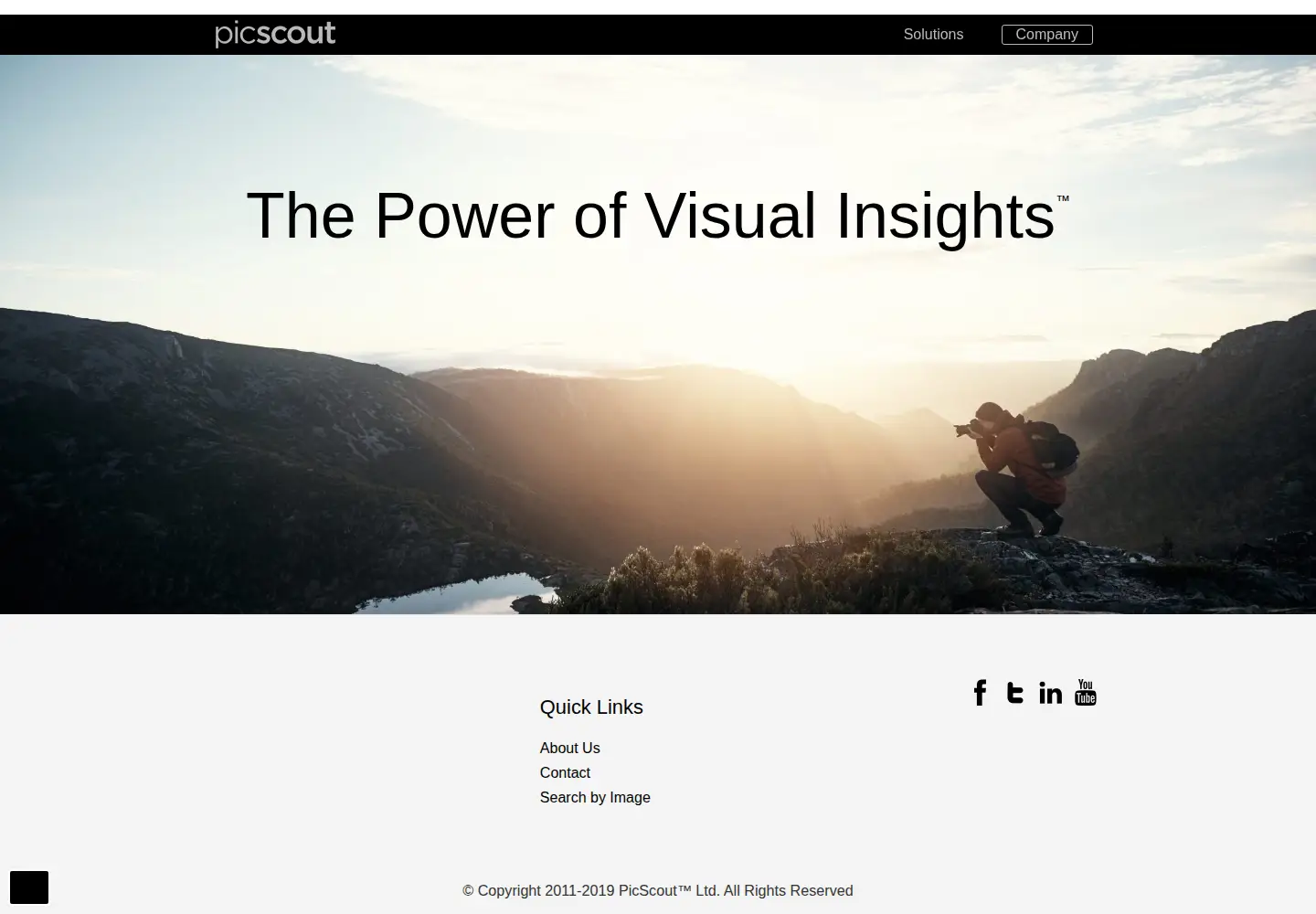 Screenshot of picscout.com