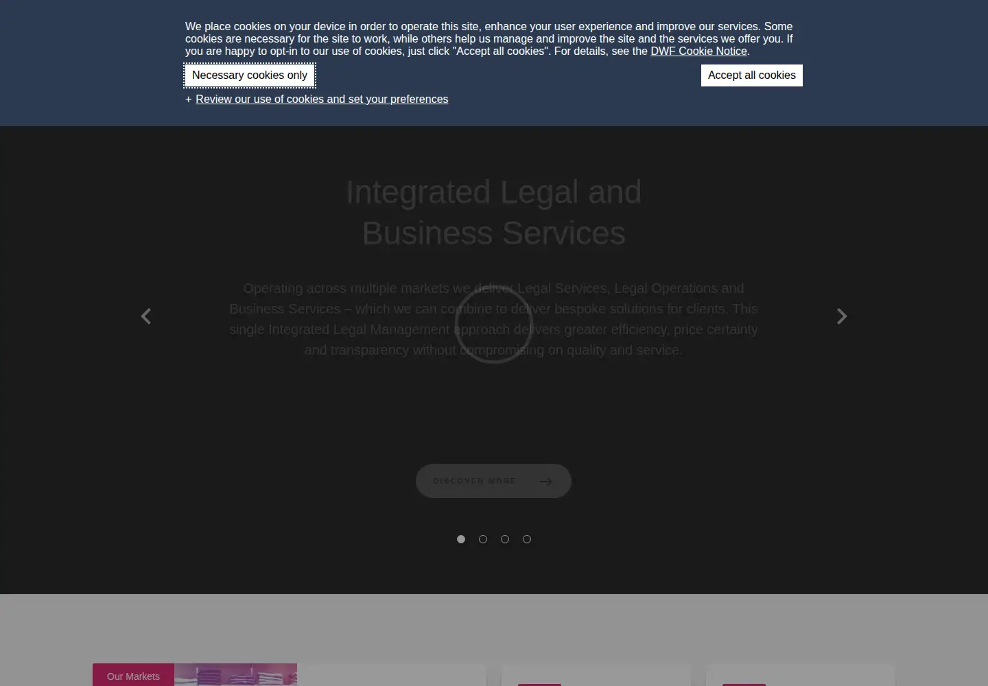 Captured homepage of dwfgroup.com in the current scan