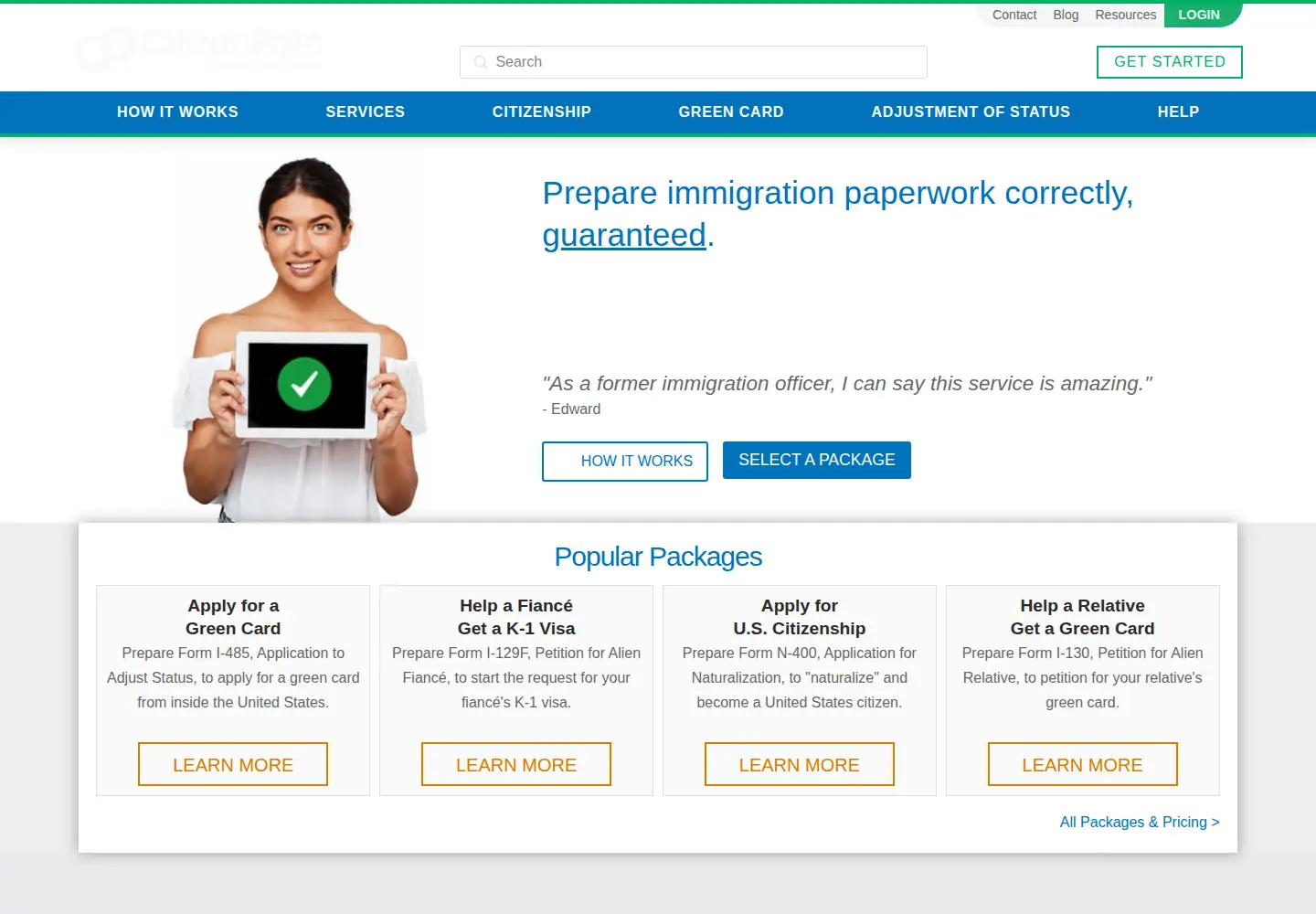 Screenshot of citizenpath.com