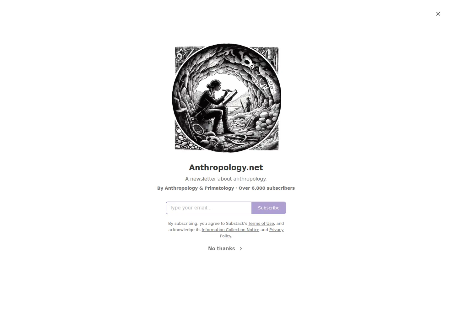 Screenshot of anthropology.net