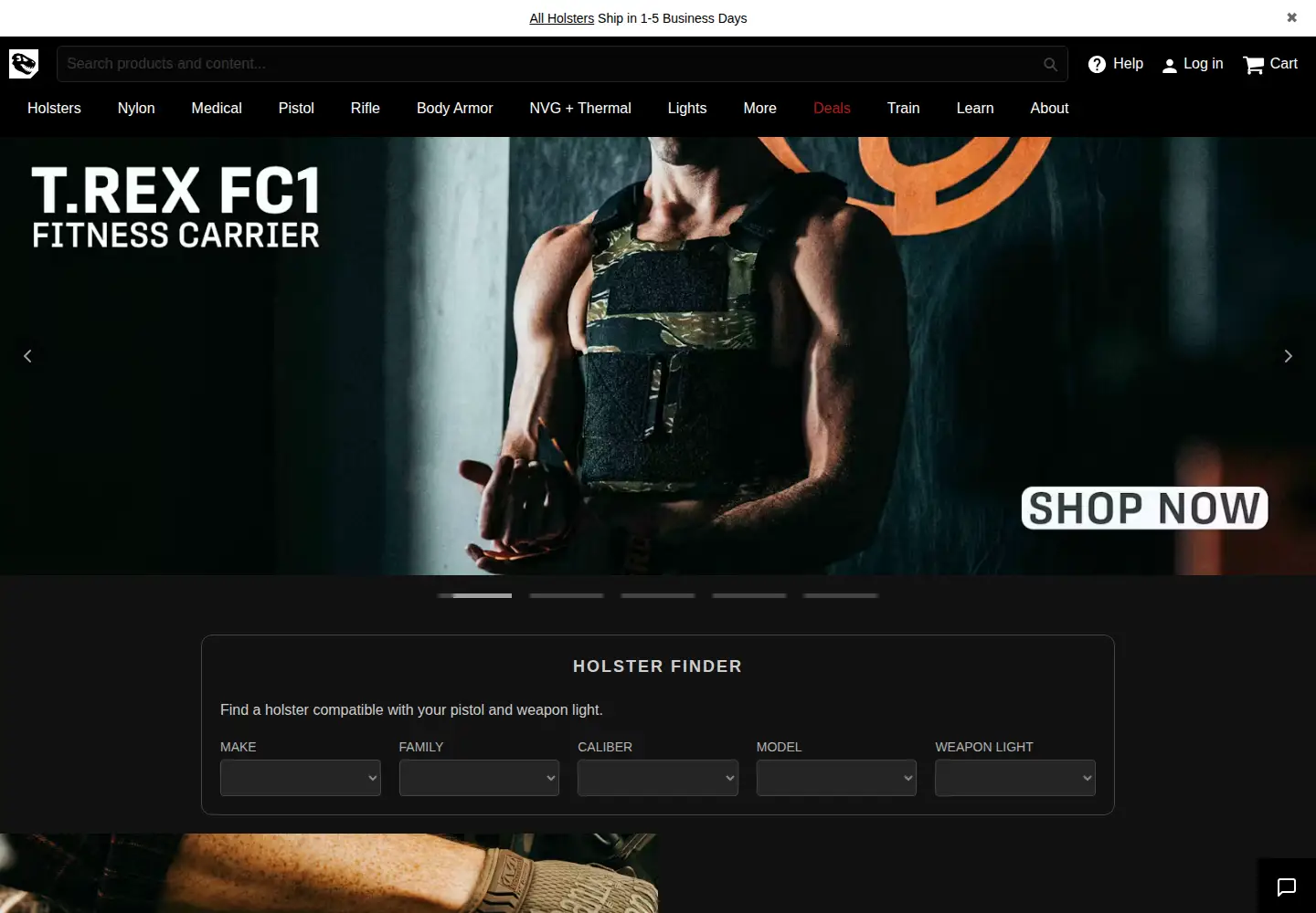 Screenshot of trex-arms.com