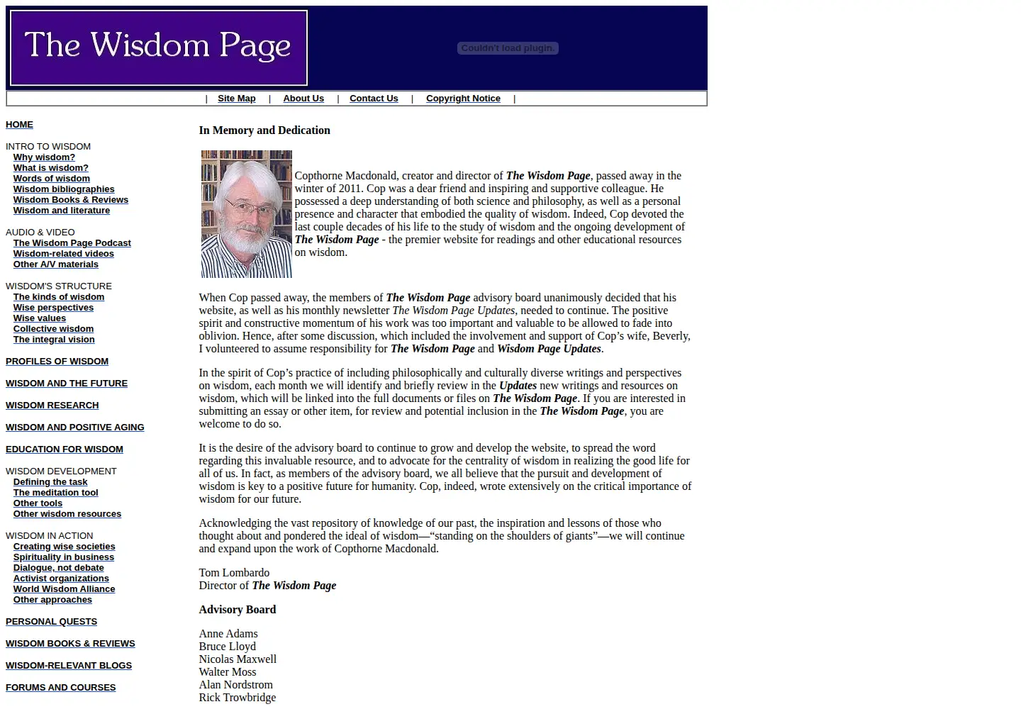Screenshot of wisdompage.com