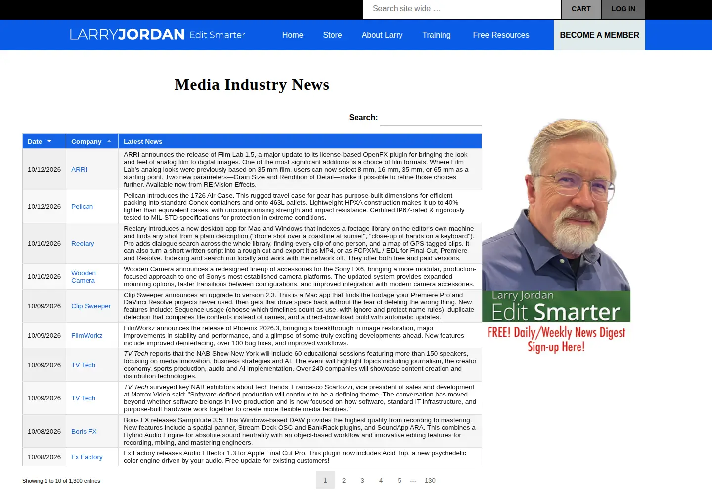 Screenshot of larryjordan.com