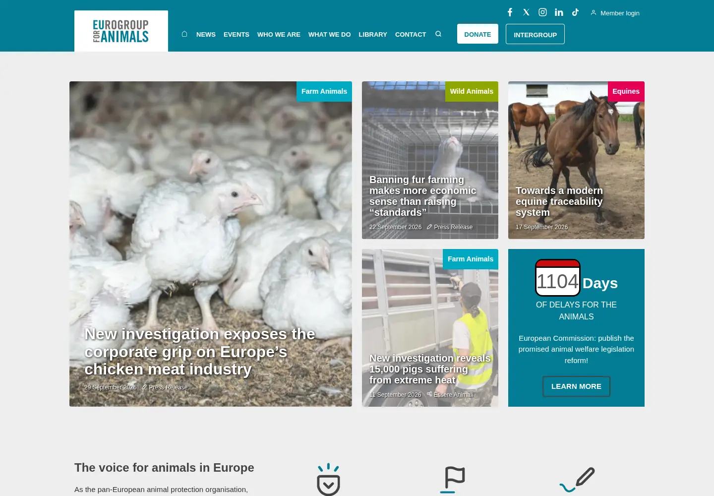 Screenshot of eurogroupforanimals.org